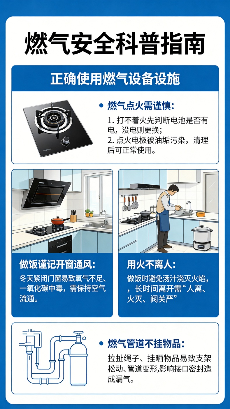 正确规范使用燃气设施 居家用气安全须知