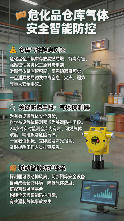 危化品仓库隐患暗藏 气体探测器在线守护 危化品仓库隐患暗藏 气体探测器在线守护